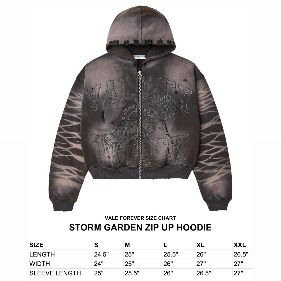 Vale Storm Garden Zip Hoodie