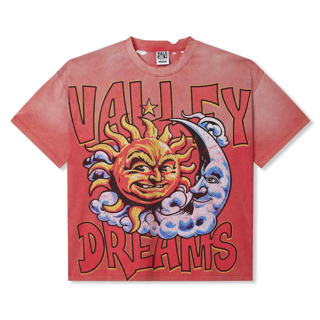 Vale Thrashed Red Sun T-Shirt