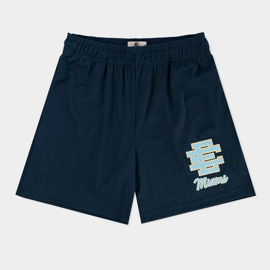 Eric Emanuel Navy Carolina Blue Miami Shorts Front