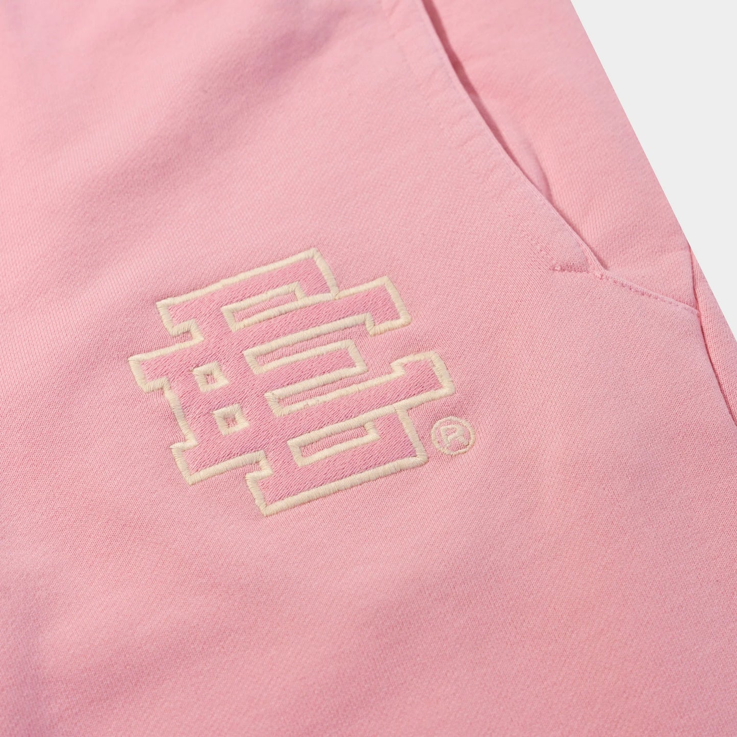 Eric Emanuel Pink Embroidery Sweatpants Close View