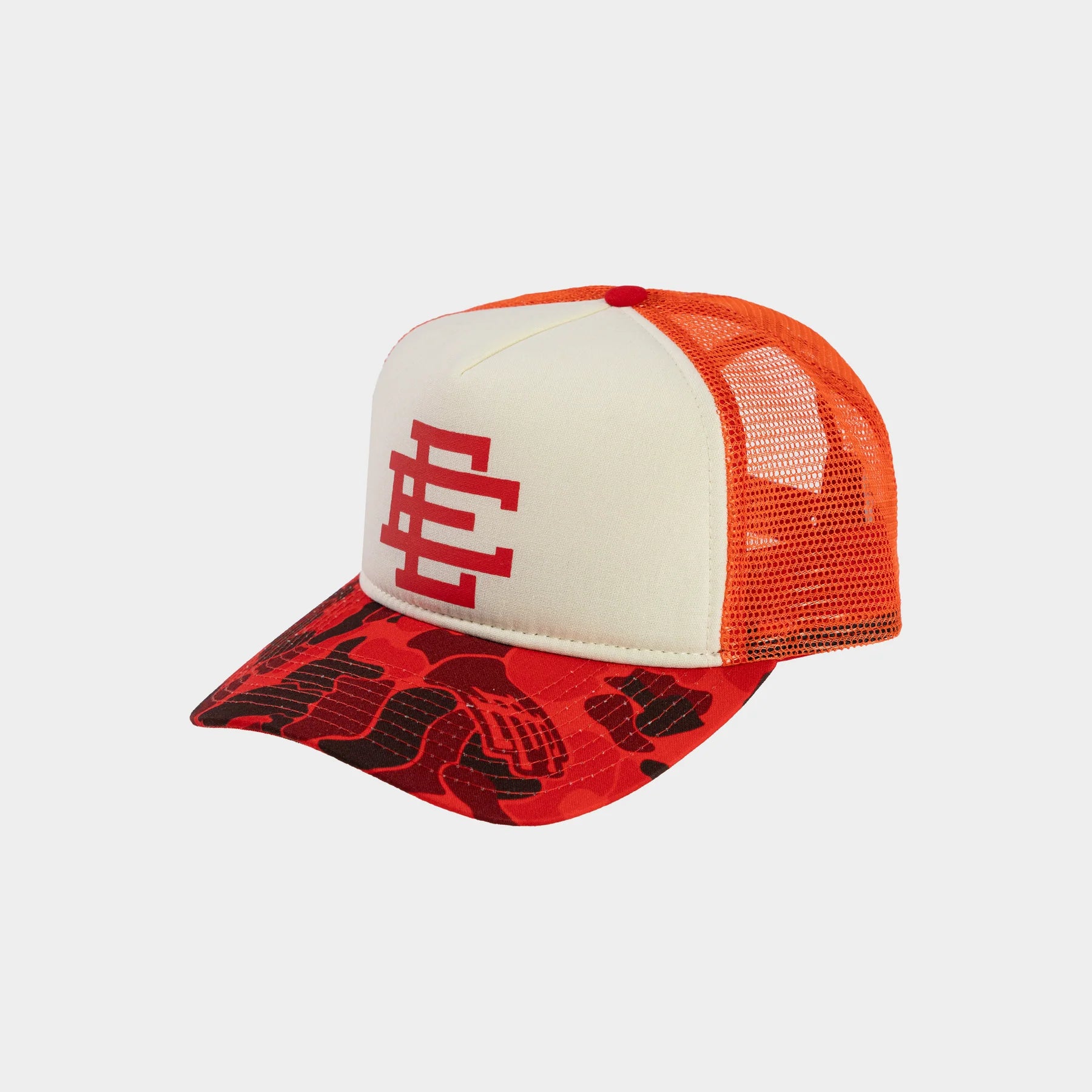 Eric Emanuel Red Camo Trucker Hat Side