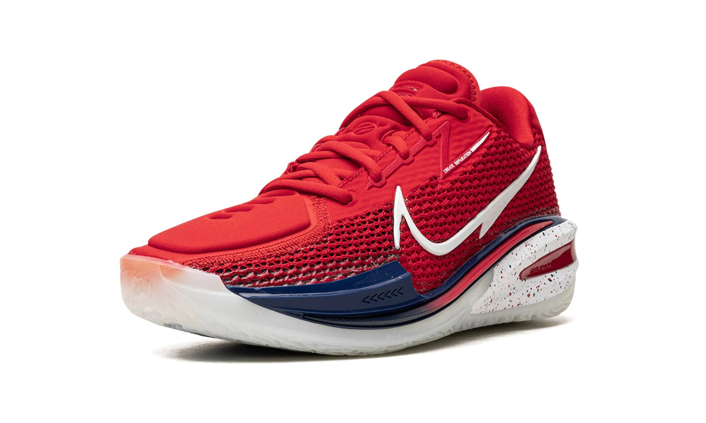 Nike Air Zoom GT Cut USA Sport Red Single Shoe Front View