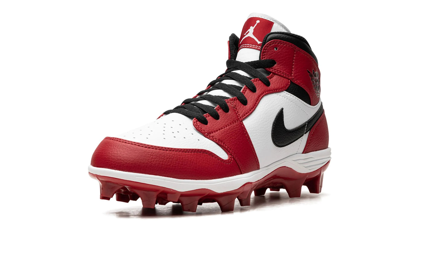 Jordan 1 Mid TD Chicago Football Cleats Single Shoe Front View