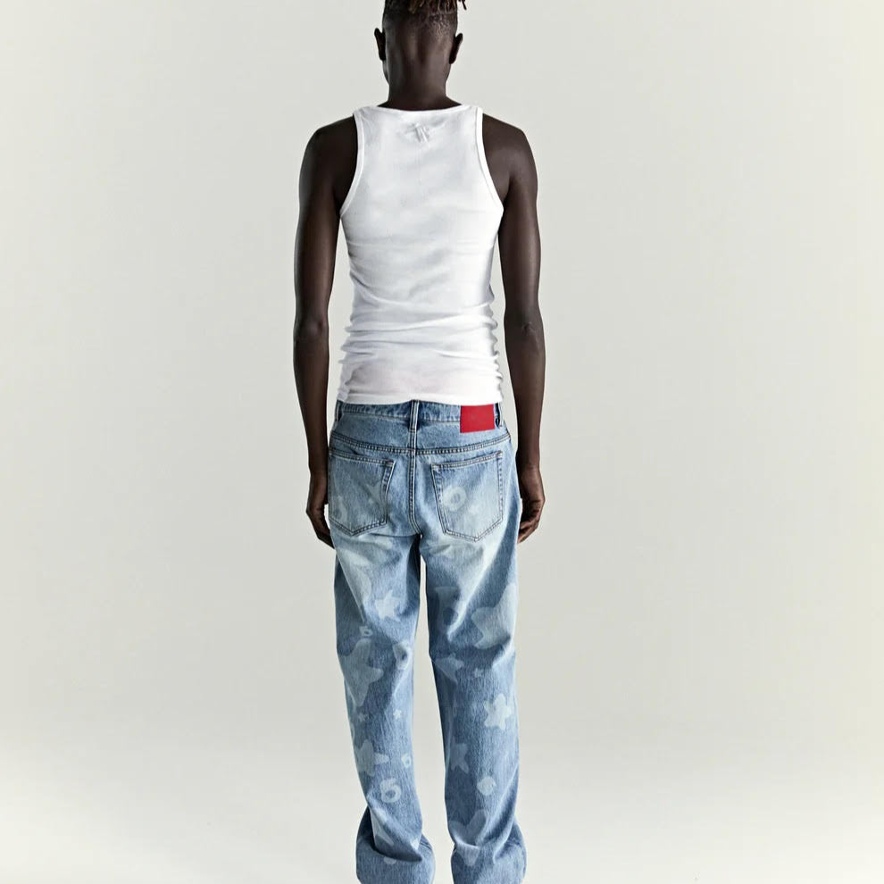 Sp5der Light Blue Wash Beluga Denim