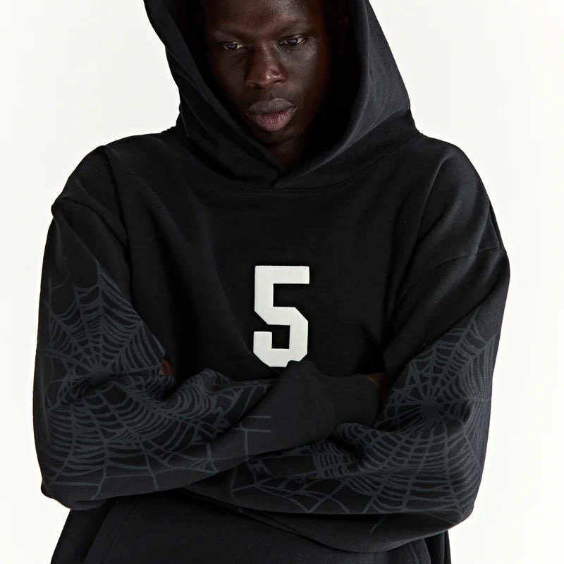 Sp5der Black Stadium Hoodie