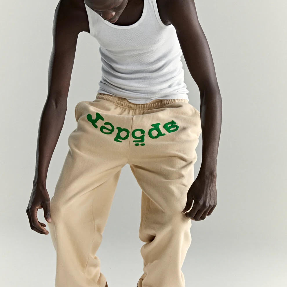 Sp5der Cream OG Web V2 Sweatpants