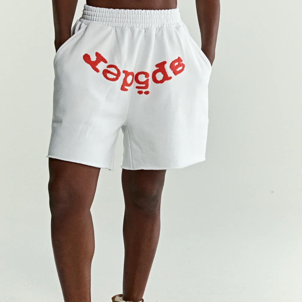 Sp5der White Orange OG Web V2 Shorts