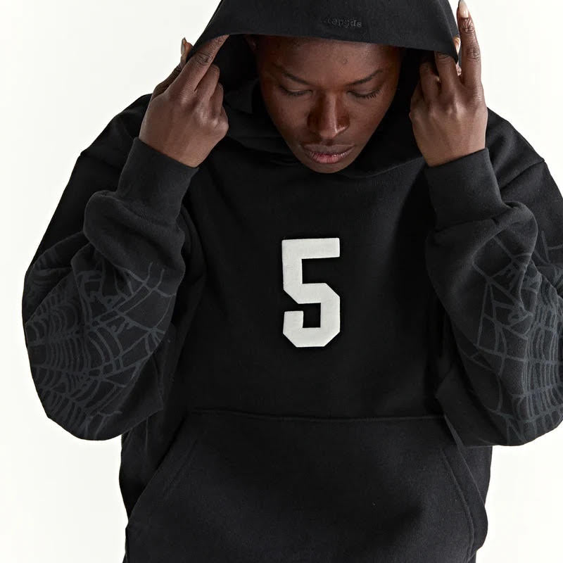 Sp5der Black Stadium Hoodie