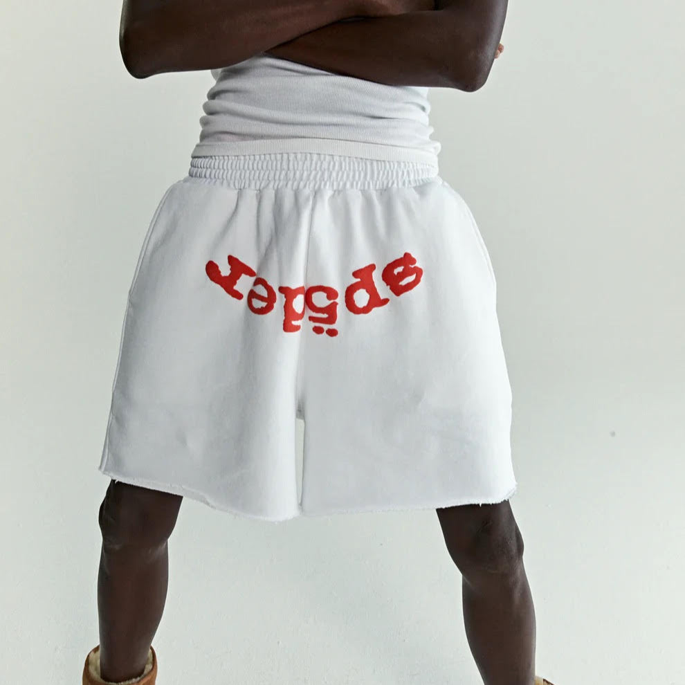 Sp5der White Orange OG Web V2 Shorts