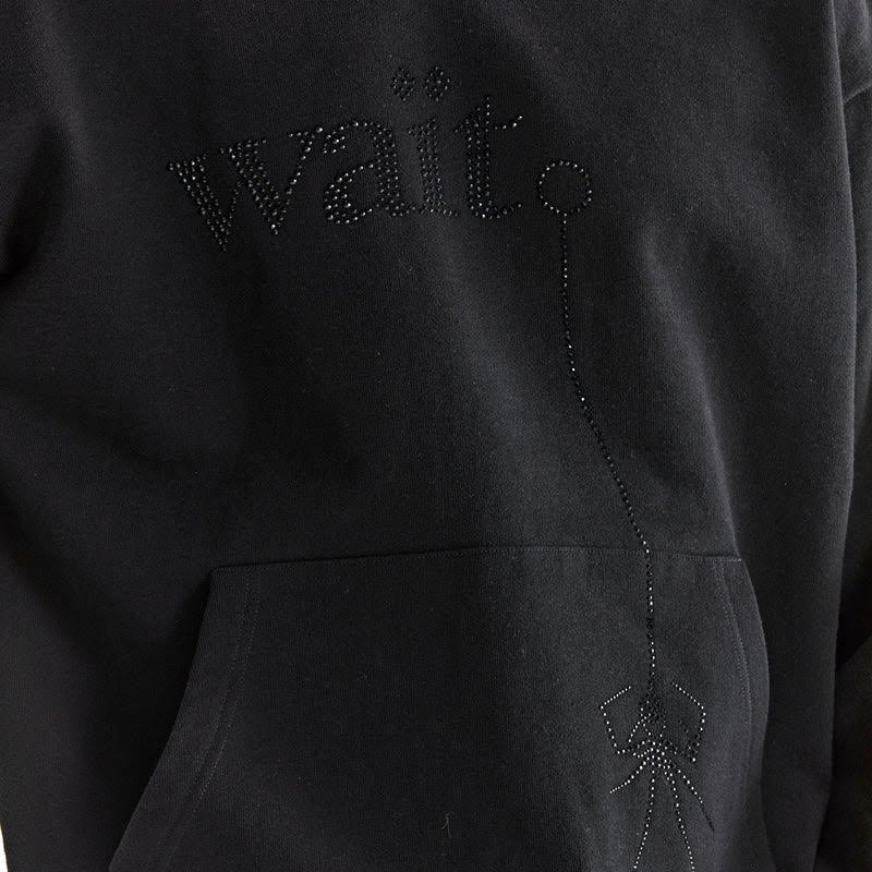 Sp5der Black Wait Stone Hoodie