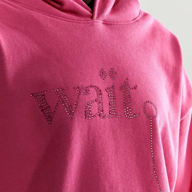 Sp5der Pink Wait Stone Hoodie