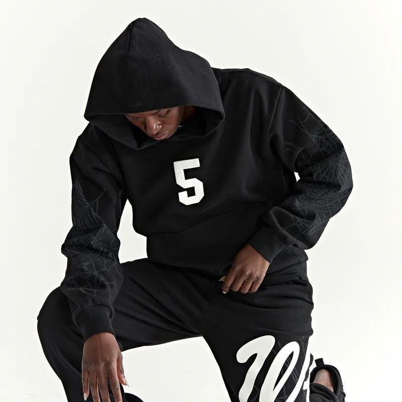 Sp5der Black Stadium Hoodie