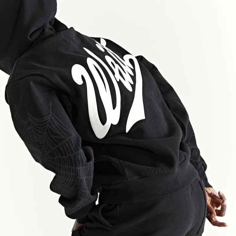 Sp5der Black Stadium Hoodie