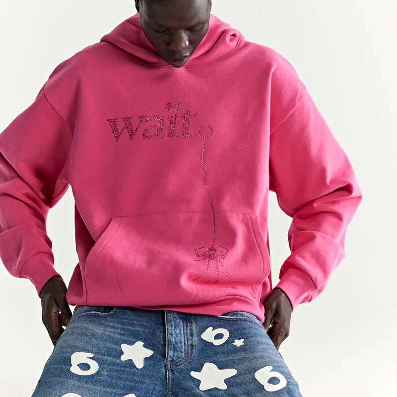 Sp5der Pink Wait Stone Hoodie