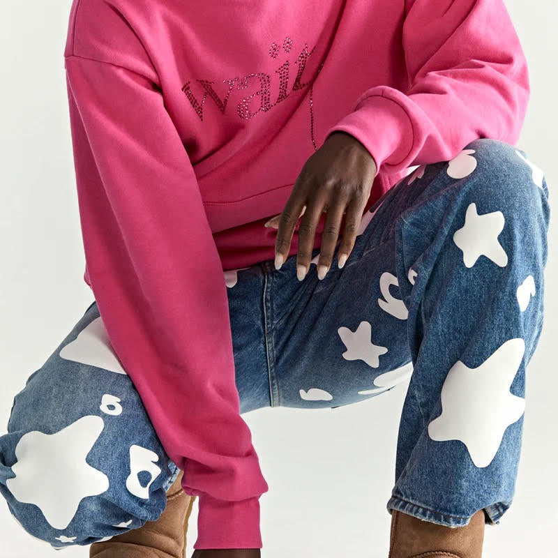 Sp5der Pink Wait Stone Hoodie