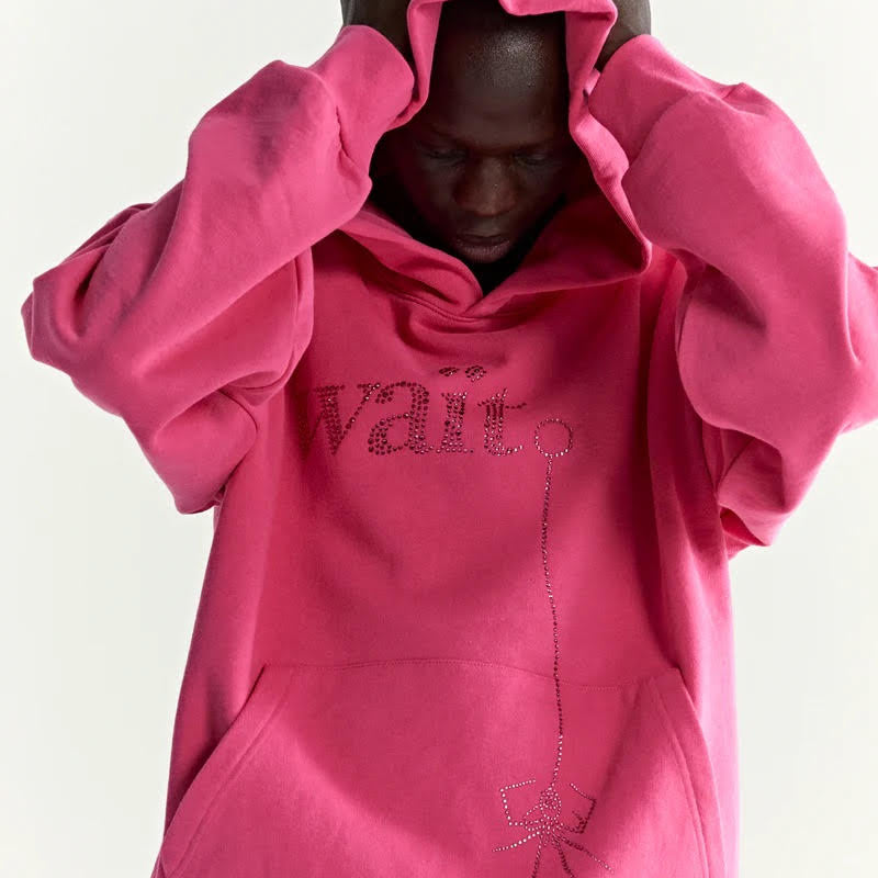 Sp5der Pink Wait Stone Hoodie