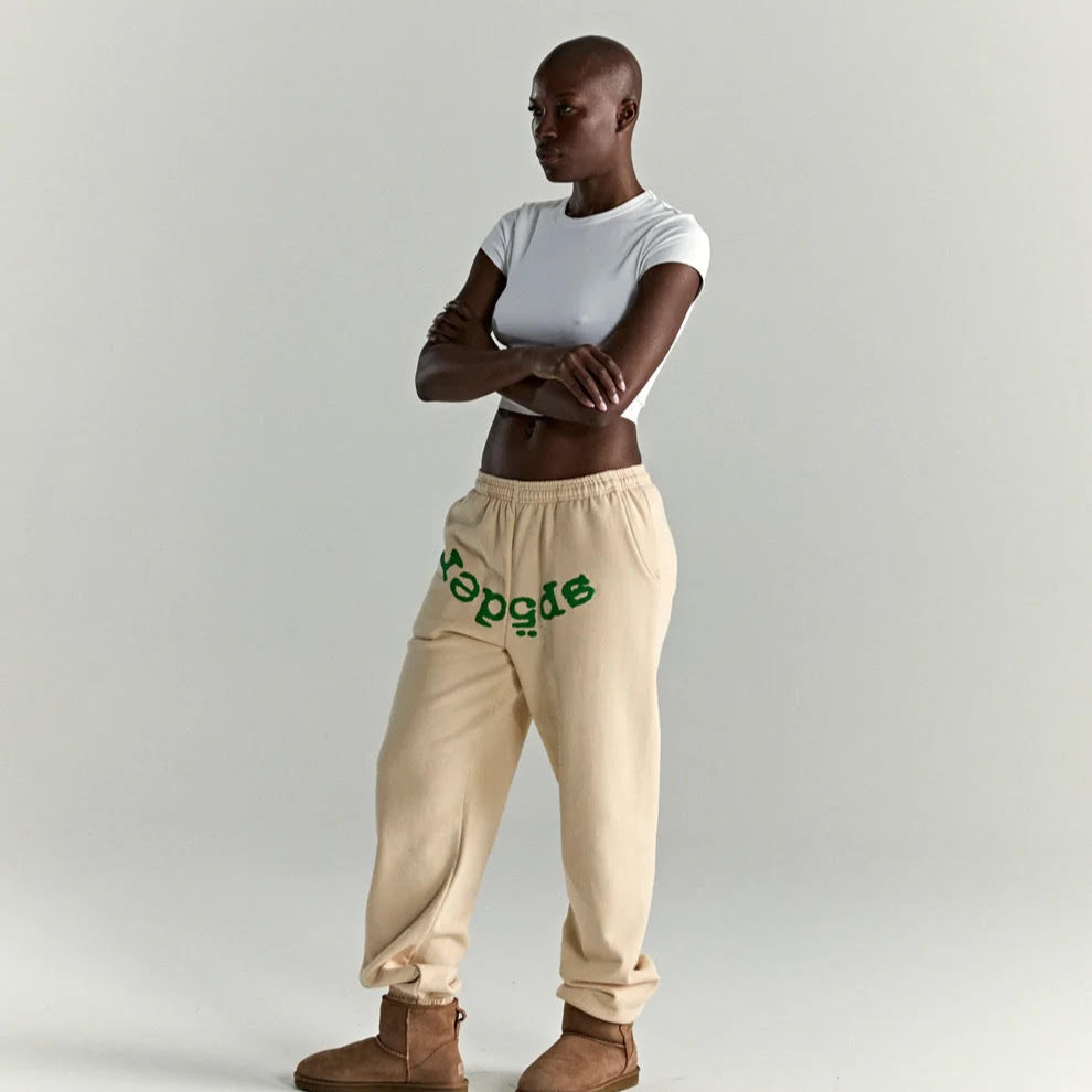 Sp5der Cream OG Web V2 Sweatpants