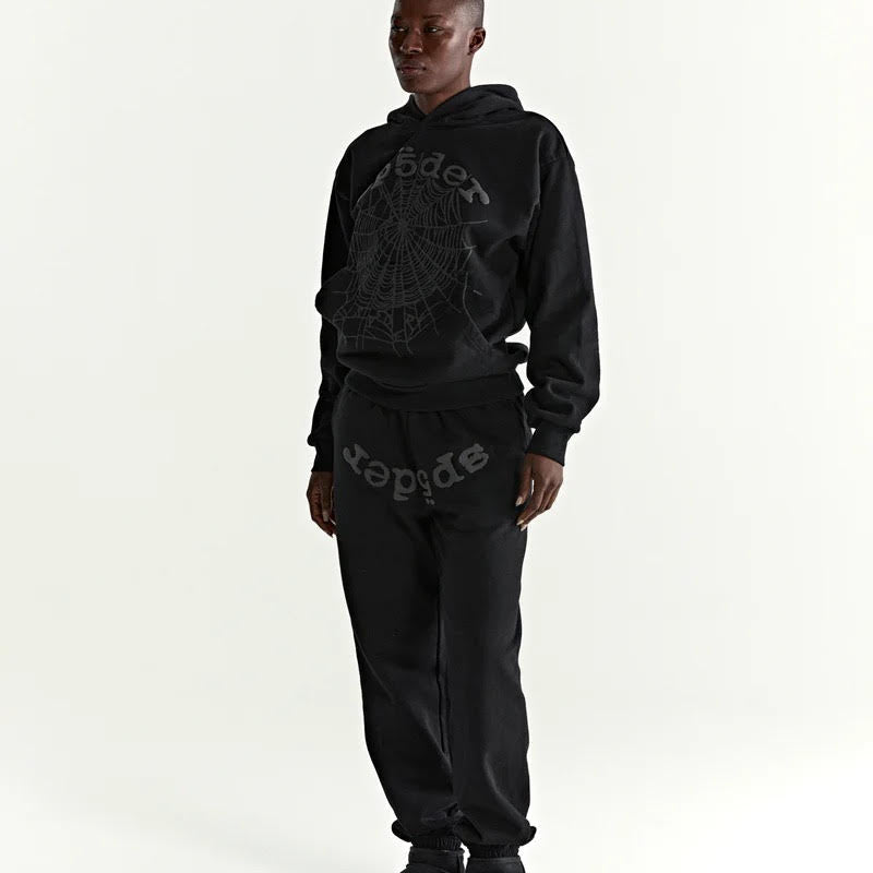 Sp5der Black Phantom Web Hoodie