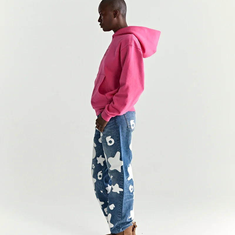 Sp5der Pink Wait Stone Hoodie