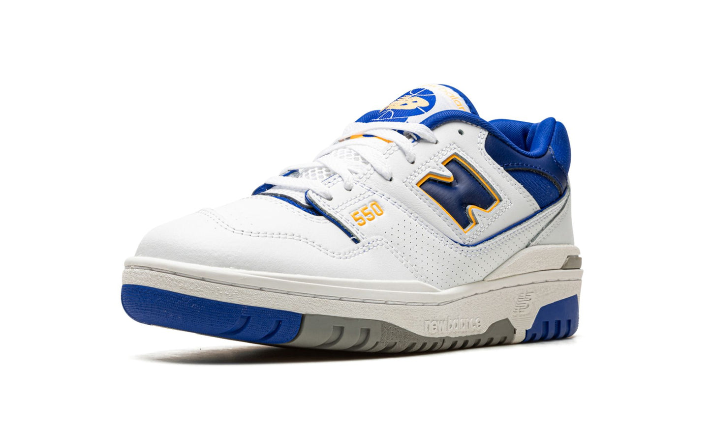 New Balance 550 Lakers Pack Infinity Blue Single Shoe Front View
