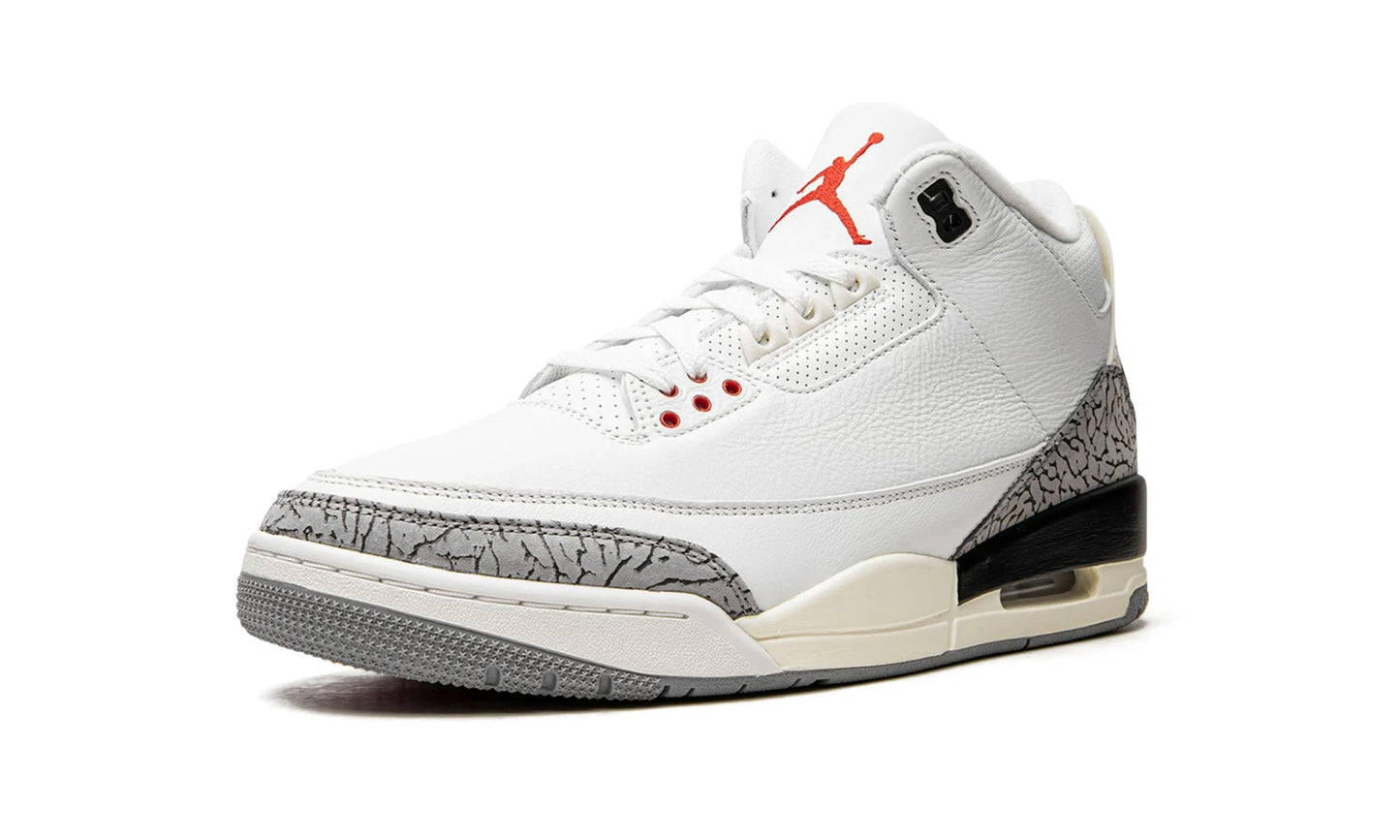 Jordan 3 White Cement Reimagined Single Shoe Front View